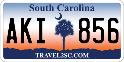 SC license plate AKI856