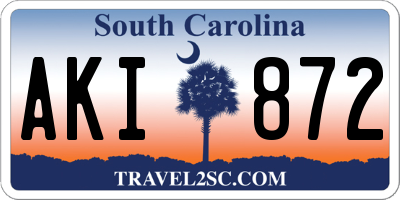 SC license plate AKI872