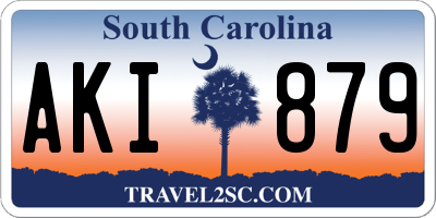 SC license plate AKI879
