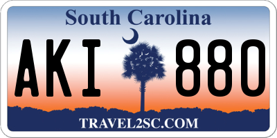SC license plate AKI880