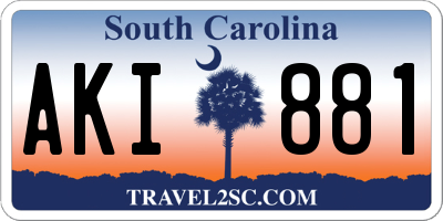 SC license plate AKI881