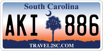 SC license plate AKI886