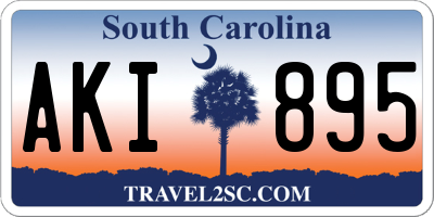 SC license plate AKI895