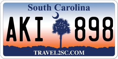 SC license plate AKI898