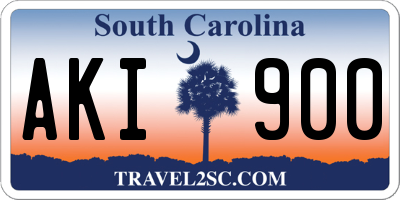 SC license plate AKI900