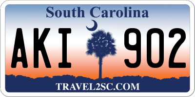 SC license plate AKI902