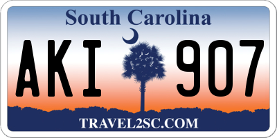 SC license plate AKI907