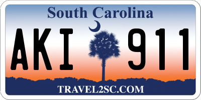 SC license plate AKI911