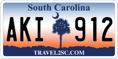 SC license plate AKI912