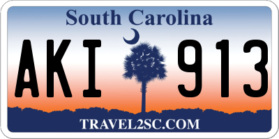 SC license plate AKI913