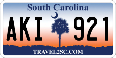 SC license plate AKI921
