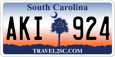 SC license plate AKI924