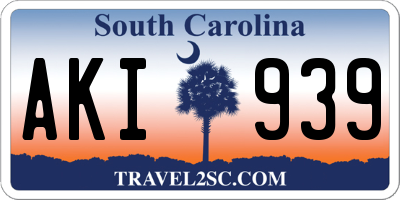 SC license plate AKI939