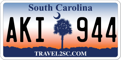 SC license plate AKI944