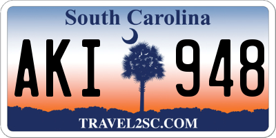 SC license plate AKI948