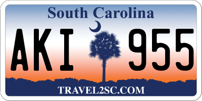 SC license plate AKI955
