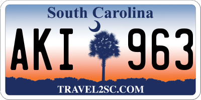 SC license plate AKI963