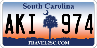SC license plate AKI974