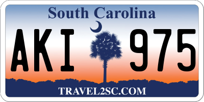 SC license plate AKI975