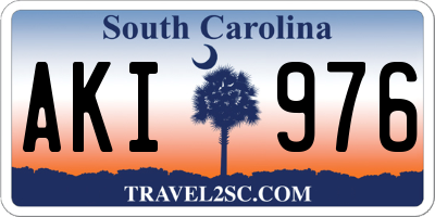 SC license plate AKI976