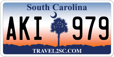 SC license plate AKI979