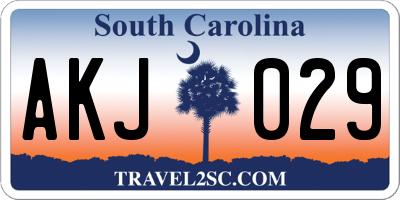 SC license plate AKJ029