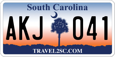 SC license plate AKJ041