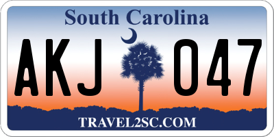 SC license plate AKJ047