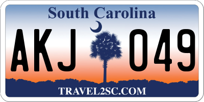 SC license plate AKJ049