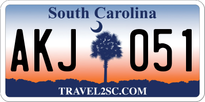 SC license plate AKJ051