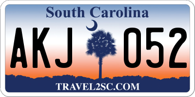SC license plate AKJ052