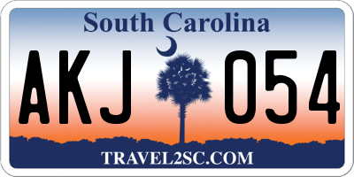 SC license plate AKJ054