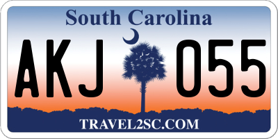 SC license plate AKJ055
