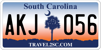 SC license plate AKJ056