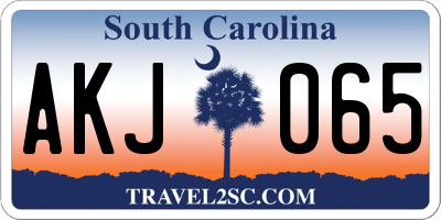 SC license plate AKJ065