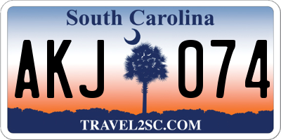 SC license plate AKJ074