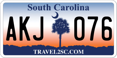 SC license plate AKJ076