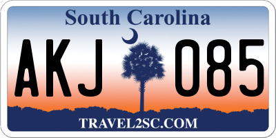 SC license plate AKJ085