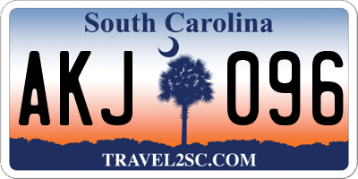 SC license plate AKJ096