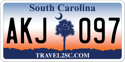 SC license plate AKJ097