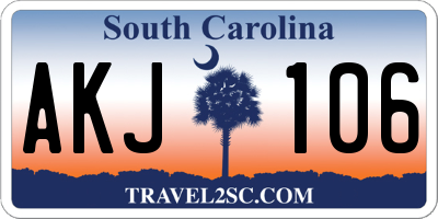 SC license plate AKJ106