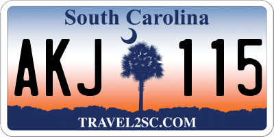SC license plate AKJ115