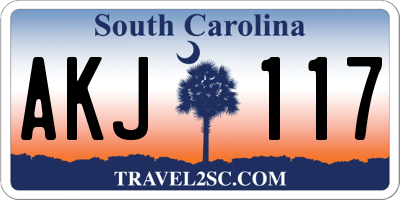 SC license plate AKJ117