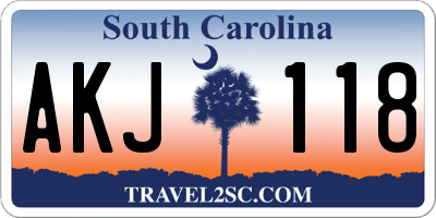 SC license plate AKJ118