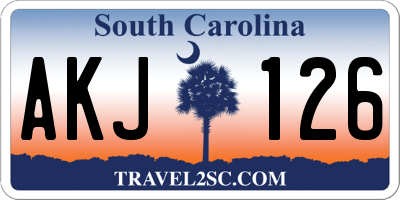SC license plate AKJ126