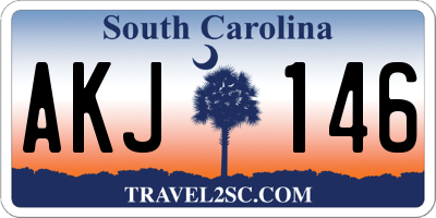 SC license plate AKJ146