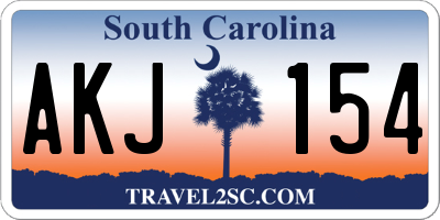 SC license plate AKJ154