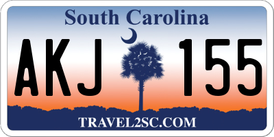 SC license plate AKJ155
