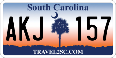 SC license plate AKJ157
