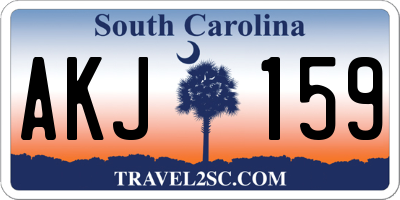 SC license plate AKJ159